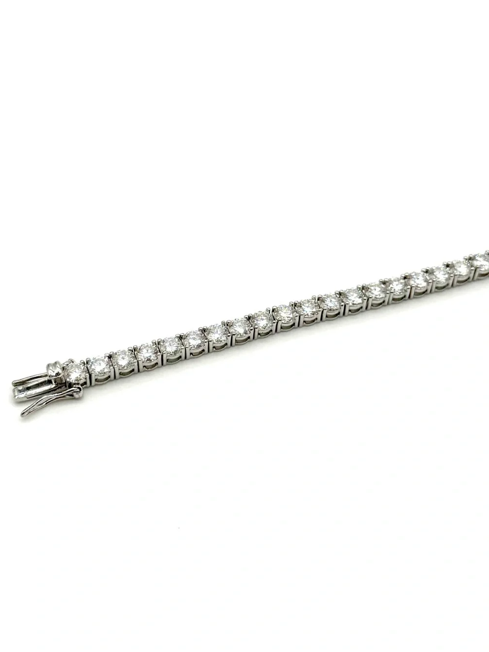 925 Silver, 15.0CTW Moissanite Tennis Bracelet - 8.5”